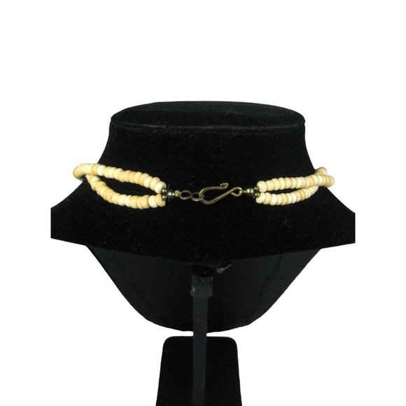 Vintage Estate Necklace 27 Inch Wooden Beaded Brown Jewelry Strand String - Picture 4 of 4